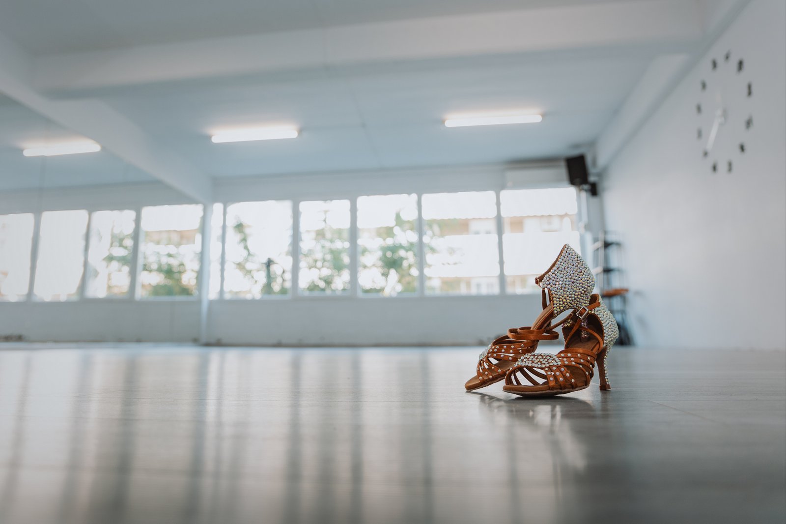dance sport academy room 8 with latin shoes